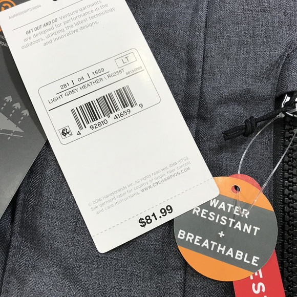 Champion Mens Jacket Gray Size LT NWT $81.99 - Picture 5 of 8